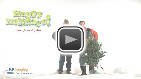 Christmas holiday video card BP imaging