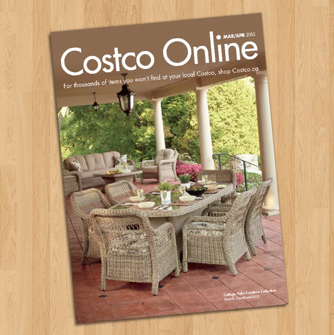 Patio Furniture magazine cover for Costco Online Flyer March/April 2015