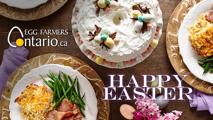 Recipe food photography and video production for Easter media release for Egg Farmers of Ontario