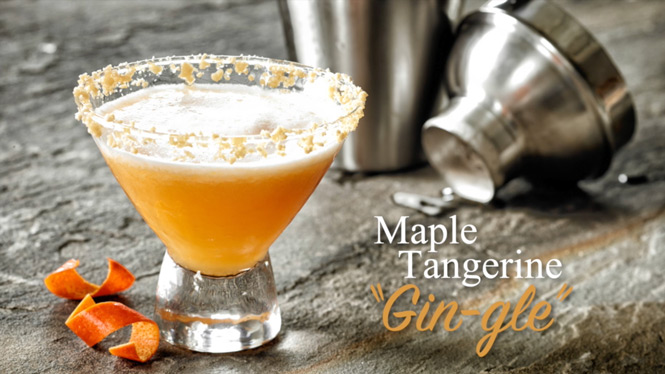 Holiday maple tangerine cocktail food video